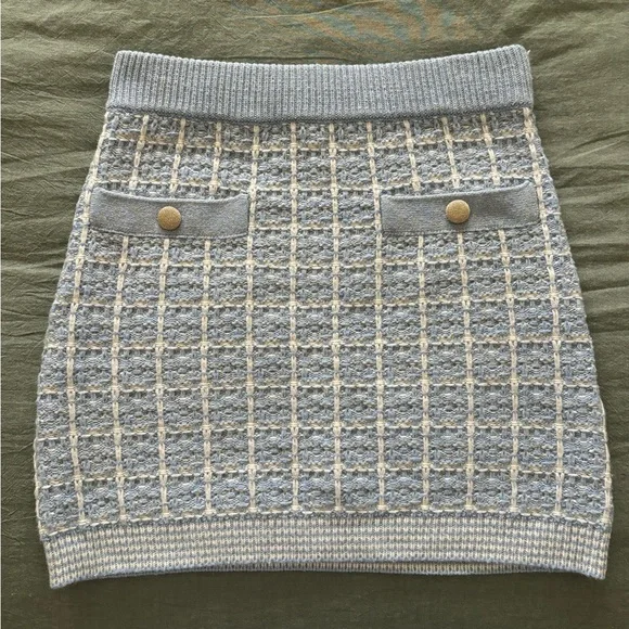 LoveShackFancy Light Blue Callington skirt - Picture 5 of 9